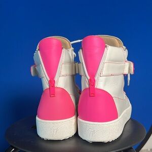 Giuseppe Zanotti High Top Fashion Sneakers Men’s Pink Colby Size 10 EU 43